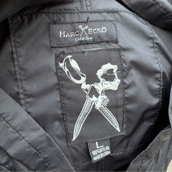 Marc Ecko Cut & Sew Deadly Threads Black Lightweight Boomer Jacket Men's Large - Picture 11 of 11